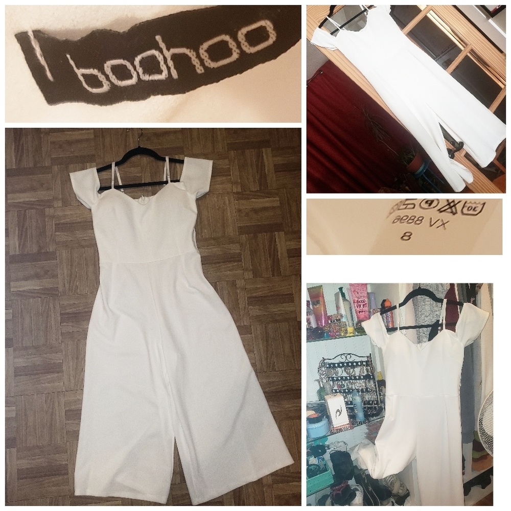 Boohoo|romper|vintage|white|size:8|makeanoffer?❤💋